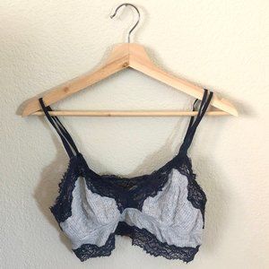 Aerie Navy & Grey Lace Bralette